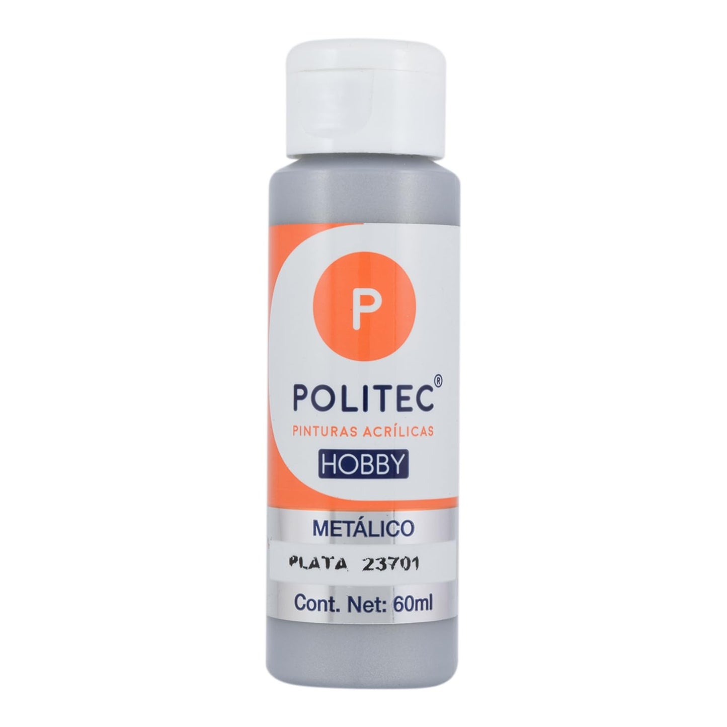 PINTURA POLITEC HOBBY METALICO Y FLOURESCENTE C6 DE 60ML 30892