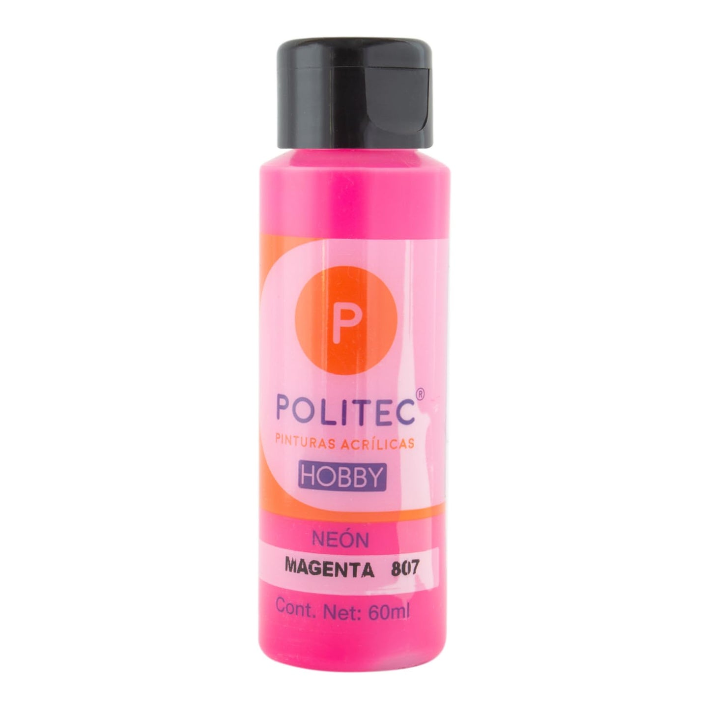 PINTURA POLITEC HOBBY METALICO Y FLOURESCENTE C6 DE 60ML 30892