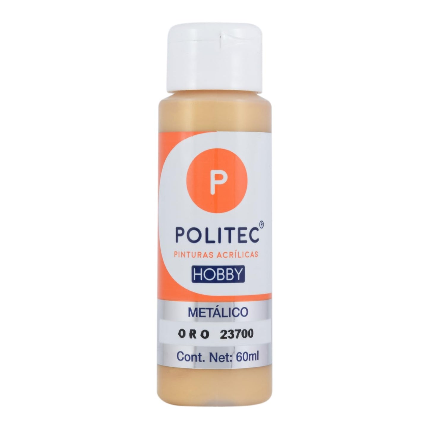 PINTURA POLITEC HOBBY METALICO Y FLOURESCENTE C6 DE 60ML 30892