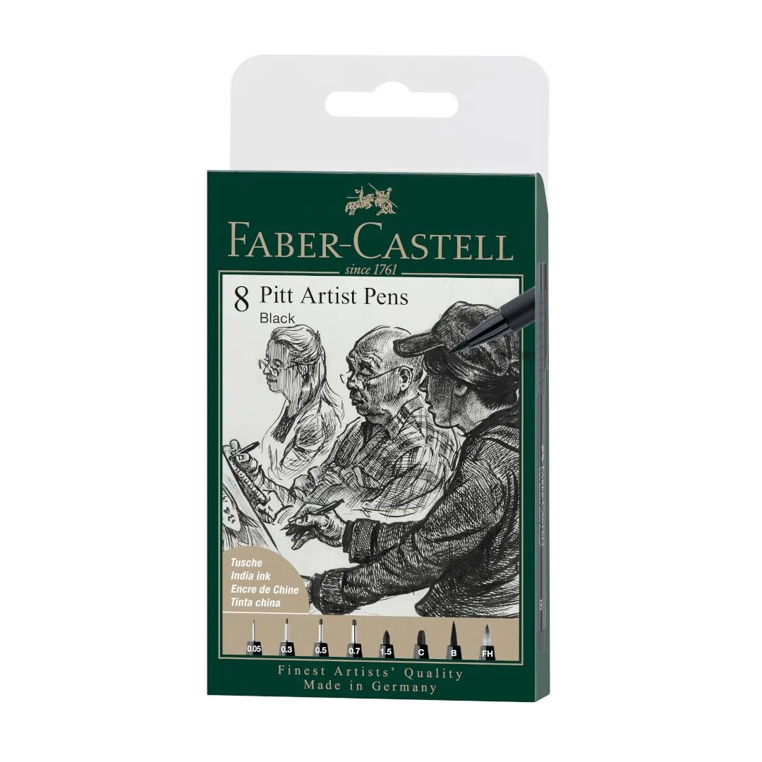 MARCADOR FC PITT ARTIST PEN (XXS,S,F,M,1.5,C,B,FH) X 8 NEGRO 167158