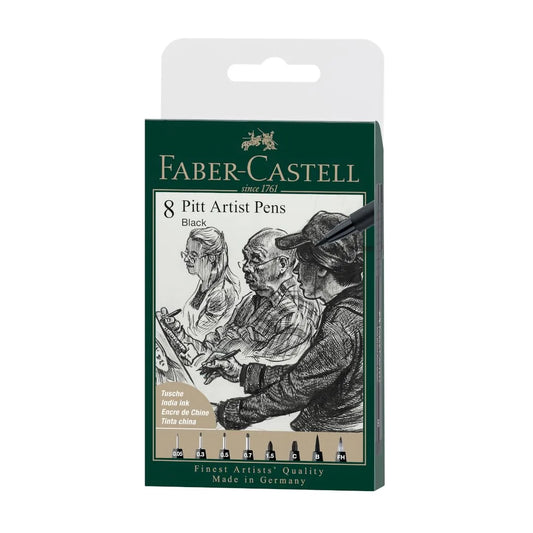 MARCADOR FC PITT ARTIST PEN (XXS,S,F,M,1.5,C,B,FH) X 8 NEGRO 167158