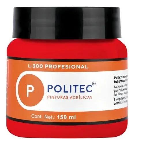 PINTURA POLITEC L-300 PROF. 150ML 3109  ROJO PERMANENTE 30931