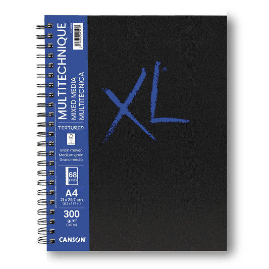 CUADERNO CANSON BOOK XL MIX MEDIA TEXTURED A4 21X29.7CM 300G 68HJ 73705