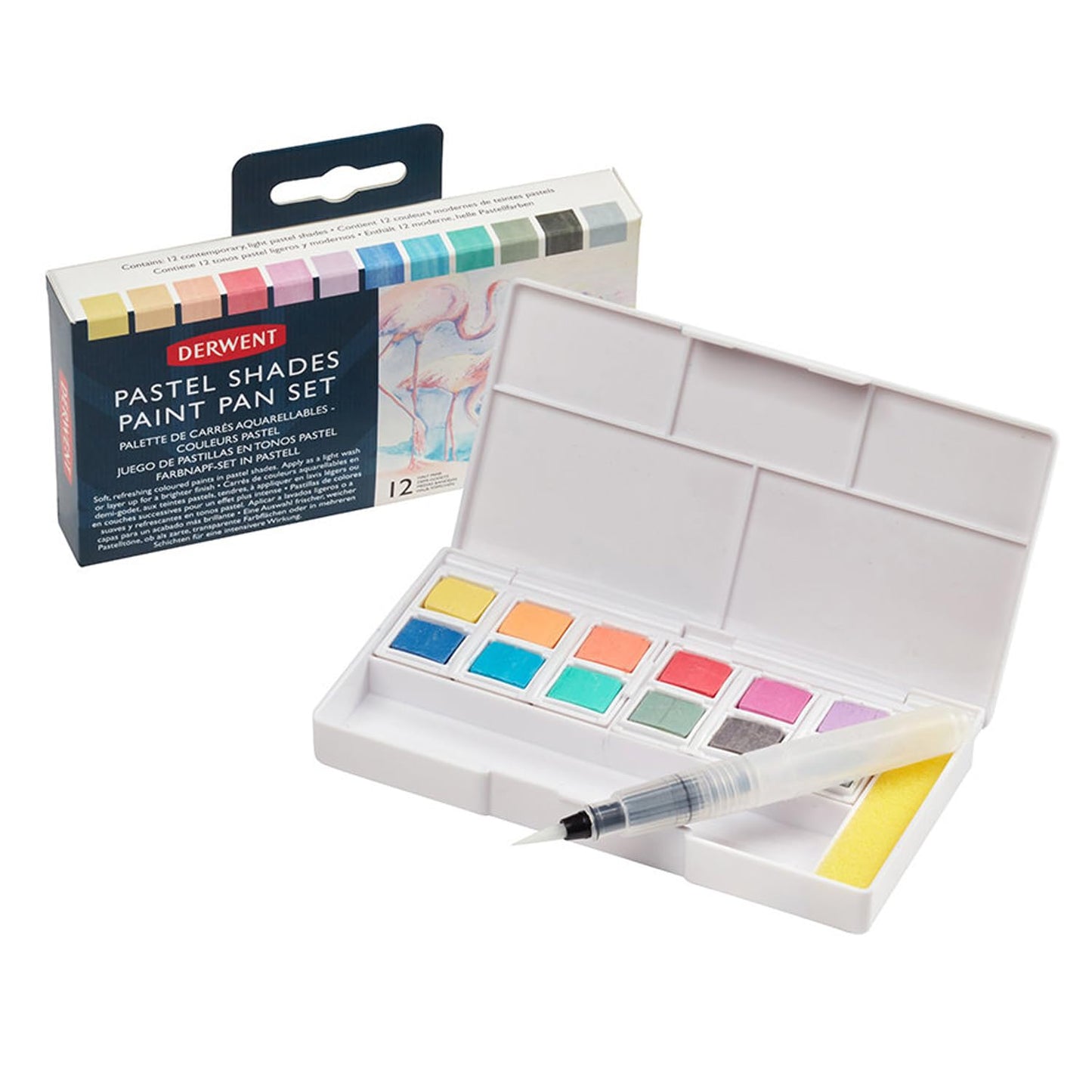 ACUARELAS DERWENT COLORES PASTEL  C12 PASTILLAS SHADES # 2306 24893