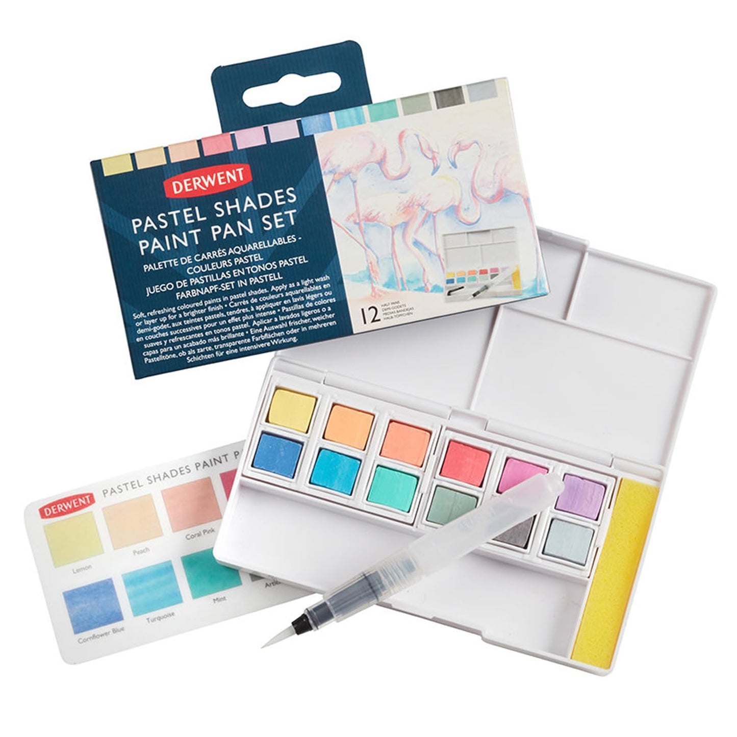 ACUARELAS DERWENT COLORES PASTEL  C12 PASTILLAS SHADES # 2306 24893