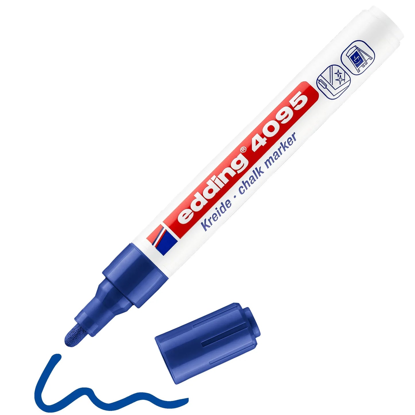 MARCADOR EDDING TIZA CRISTAL 2-3MM AZUL 61-E-4095-03