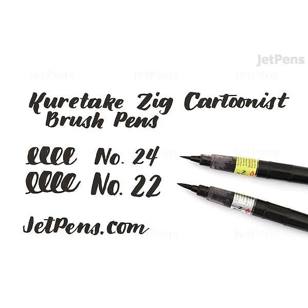 MARCADOR  KURETAKE CARTOONIST BRUSH PEN PINCEL NEGRO NO.24 CNDL152-24S 741524