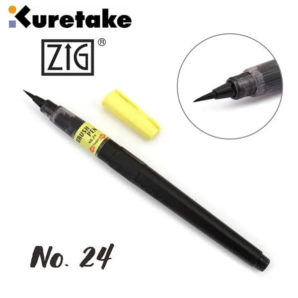 MARCADOR  KURETAKE CARTOONIST BRUSH PEN PINCEL NEGRO NO.24 CNDL152-24S 741524