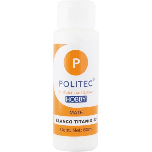 PINTURA POLITEC HOBBY MATE 60 ML BLANCO DE TITANIO #301 22020