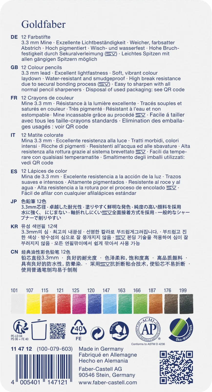 LAPIZ COLOR FC GOLDFABER X 12 114712