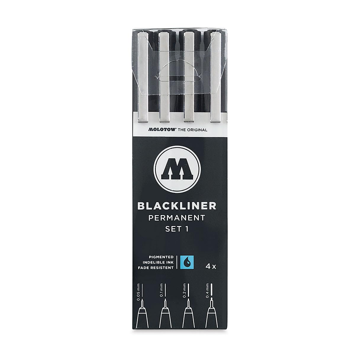ESTILOGRAFOS MOLOTOW BLACKLINER SET C4  (0.050.10.2 0.4 MM) #486 24251