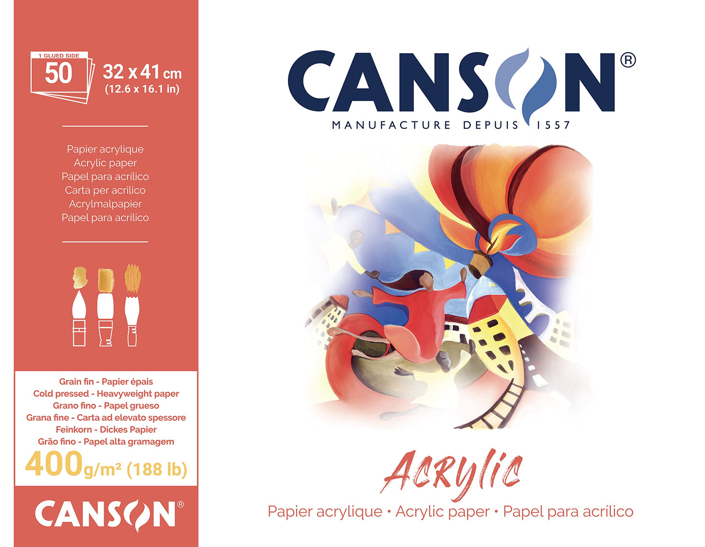BLOCK CANSON ACRILIQ 32X41CM 400G 50HJS 62398