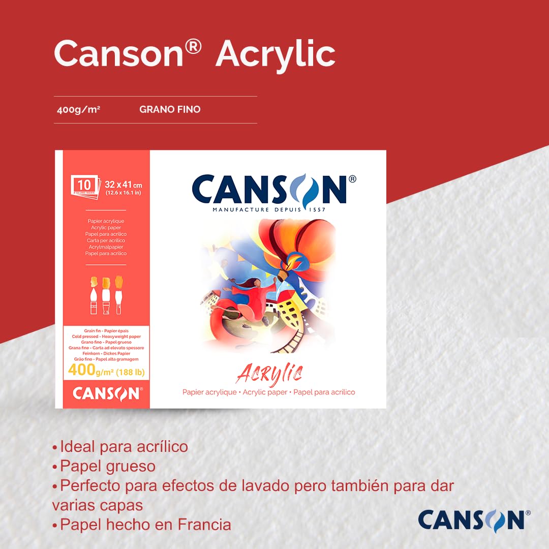 BLOCK CANSON ACRILIQ 32X41CM 400G 50HJS 62398