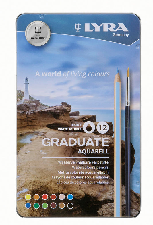 LAPICES DE COLOR LYRA GRADUATE ACUARELABLES EN LATA 12C 73726