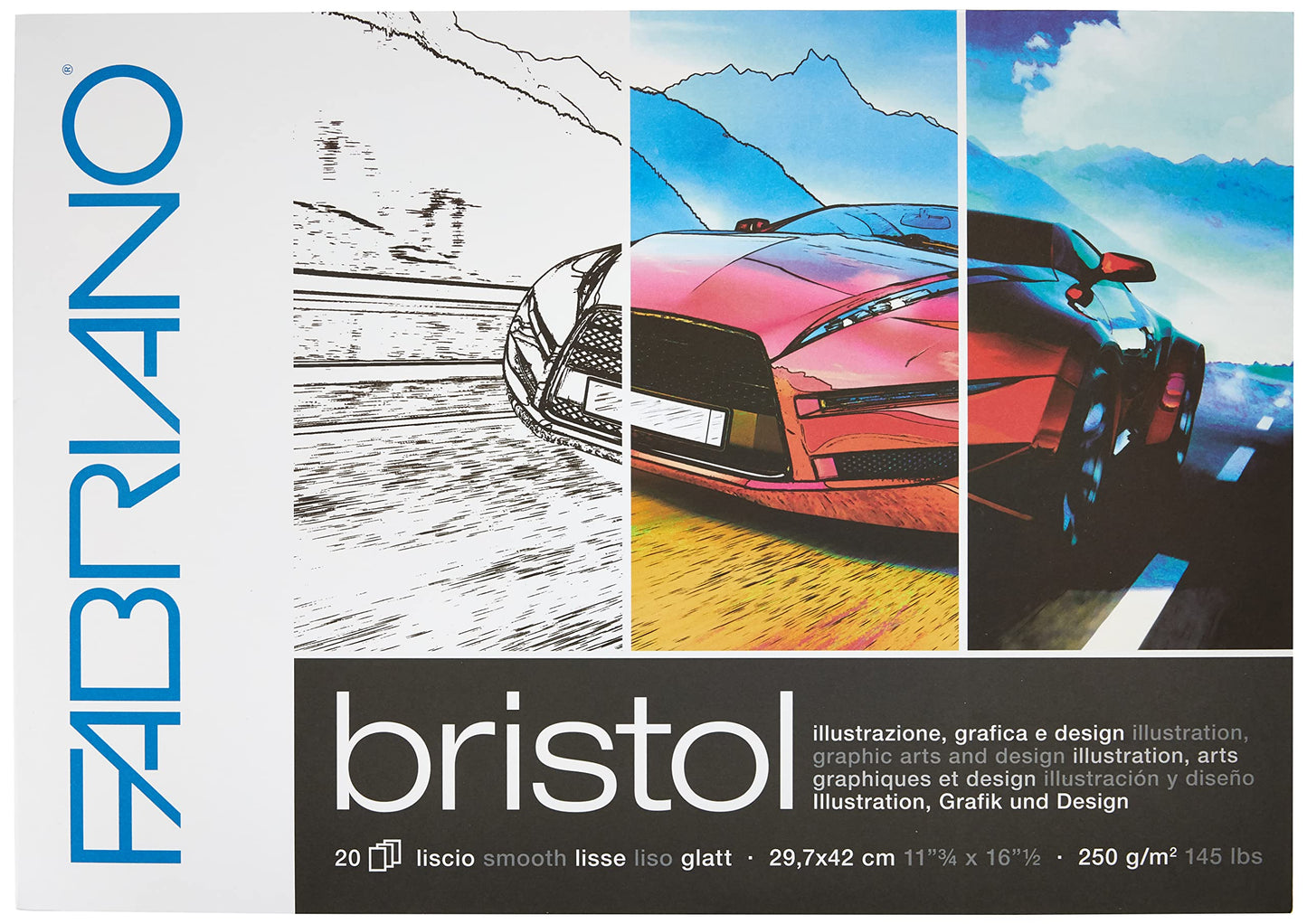 BLOCK FABRIANO BRISTOL 20H 29.7x42CM G250 559942