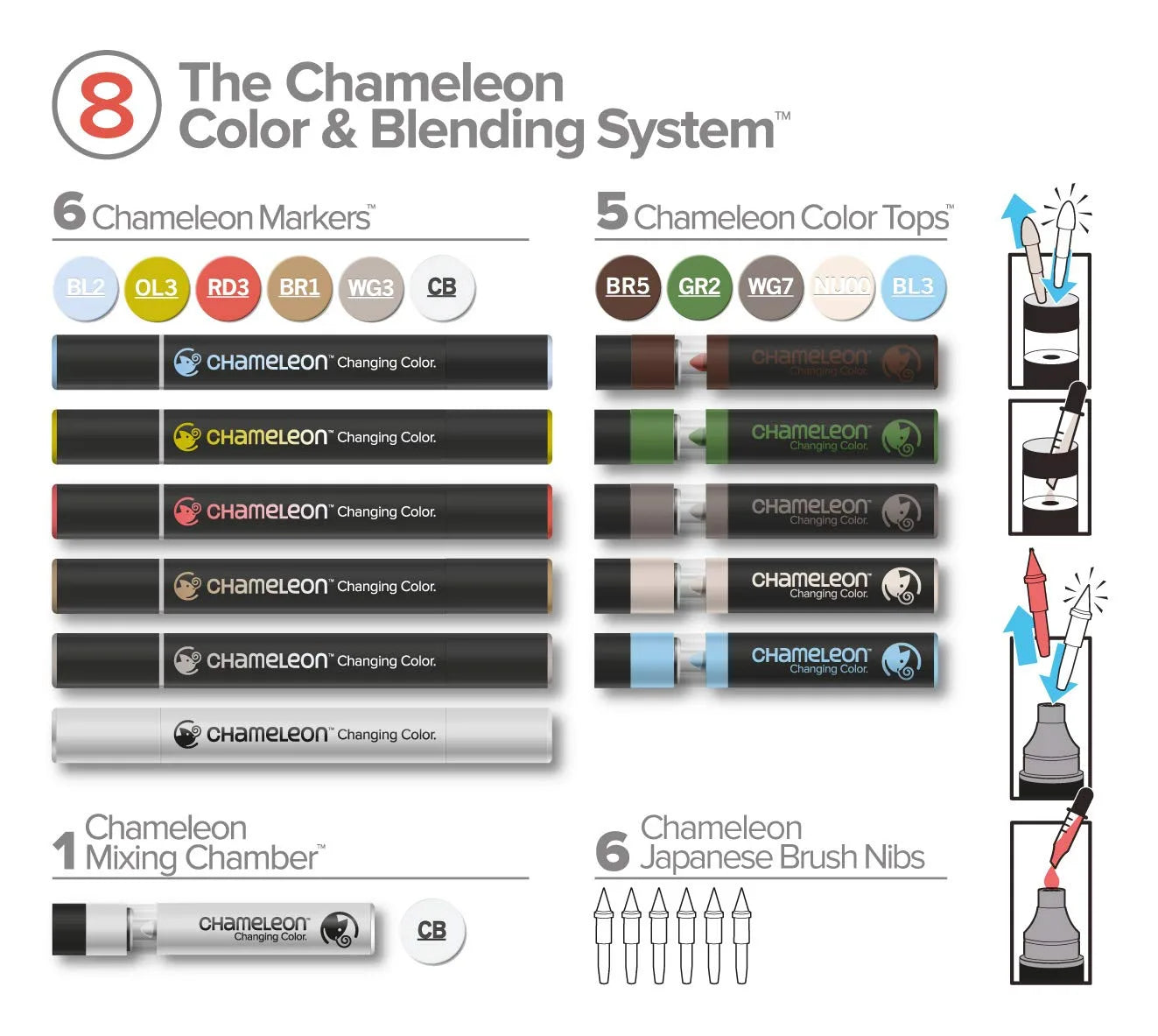 ROTULADORES CHAMELEON DOBLE PUNTA NO.08 ECHCS6608