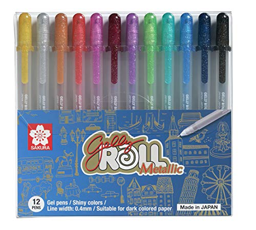 BOLIGRAFO SAKURA GELLY ROLL BLISTER X 12 METALLIC 22352