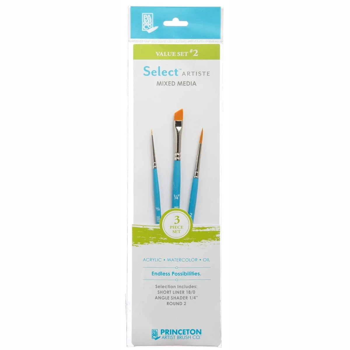 PINCELES PRINCETON SET 4 CON 3 PZAS 67982