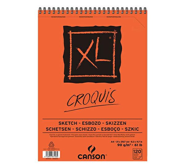 BLOCK CANSON XL CROQUIS A4 21X29.7CM 120H 90G  57602