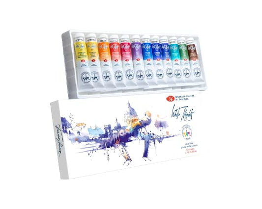 ACUARELAS WHITE NIGHT EDIC. IWS 12 TUBOS DE 10 ML EN CAJA DE CARTÓN 350011