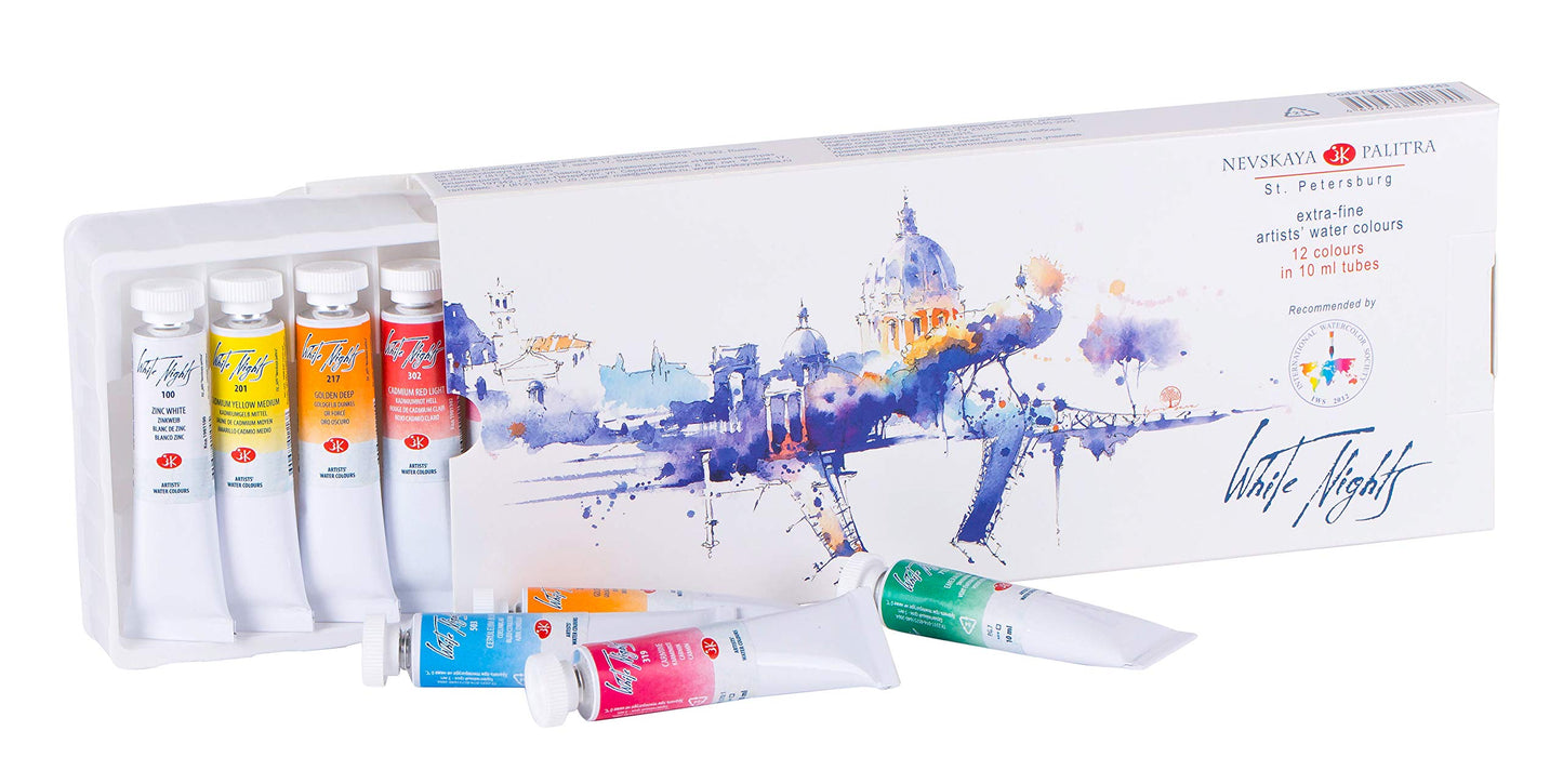 ACUARELAS WHITE NIGHT EDIC. IWS 12 TUBOS DE 10 ML EN CAJA DE CARTÓN 350011