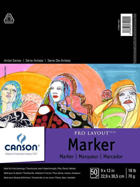 BLOCK CANSON MARKER 22.9X30.5CM 70G 50H 57527