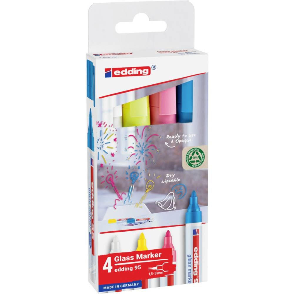 MARCADOR EDDING PCRISTAL 1.5-3MM FUN X4 61-E-954-FUN