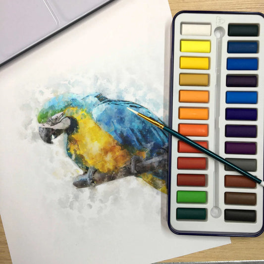 ACUARELA ATL C24 COLORES  PINCEL EST. MET. G100 20074