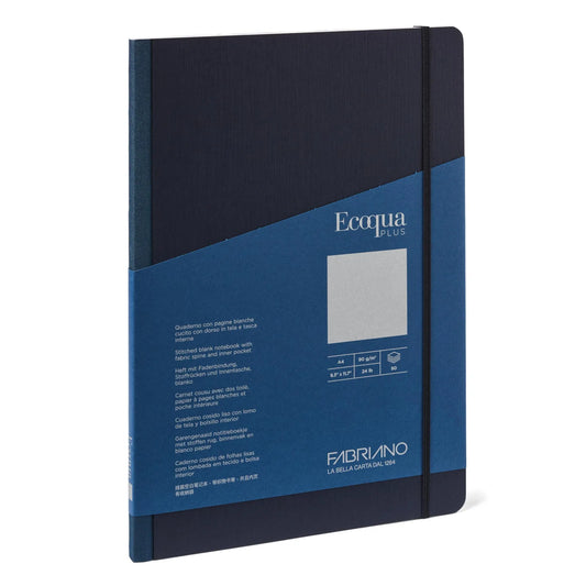 CUADERNOS FABRIANO EQ PLUS FABRIC A4 BLANK(LISO)  DARK BLUE 80 HOJAS 90g 560804