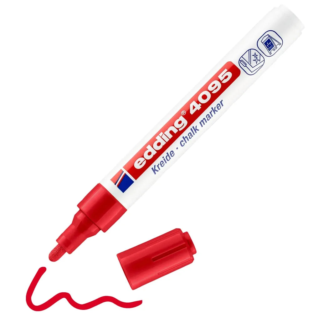 MARCADOR EDDING TIZA CRISTAL 2-3MM ROJO 61-E-4095-02
