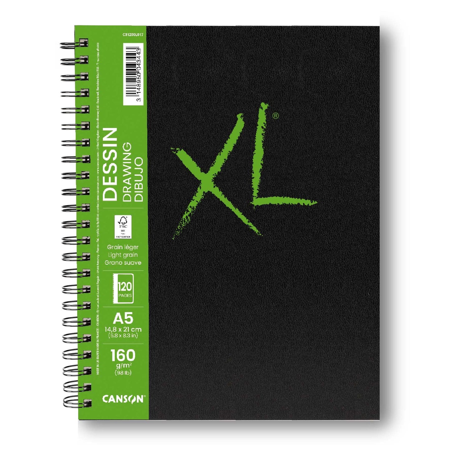 BLOCK CANSON BOOK XL DESSIN A5 14.8x21cm 160G 100HJ SGC 73708