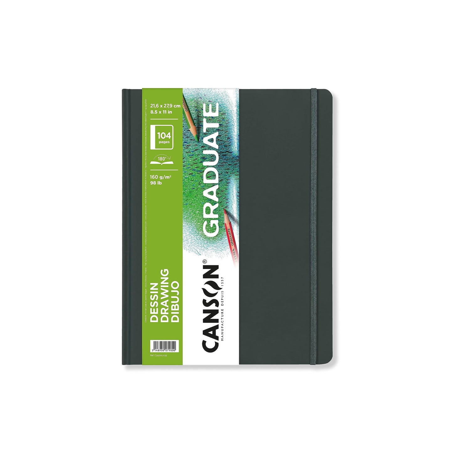 BLOCK CANSON GRADUATE DESSIN 21.6X27.9CM. 160GR GS RESISTENTE 52HJ 73717
