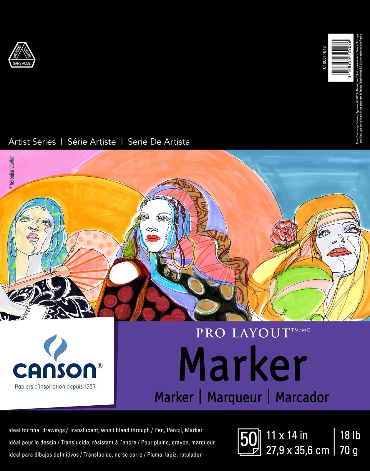 BLOCK CANSON MARKER 27.5X35CM 70G 50H 57528