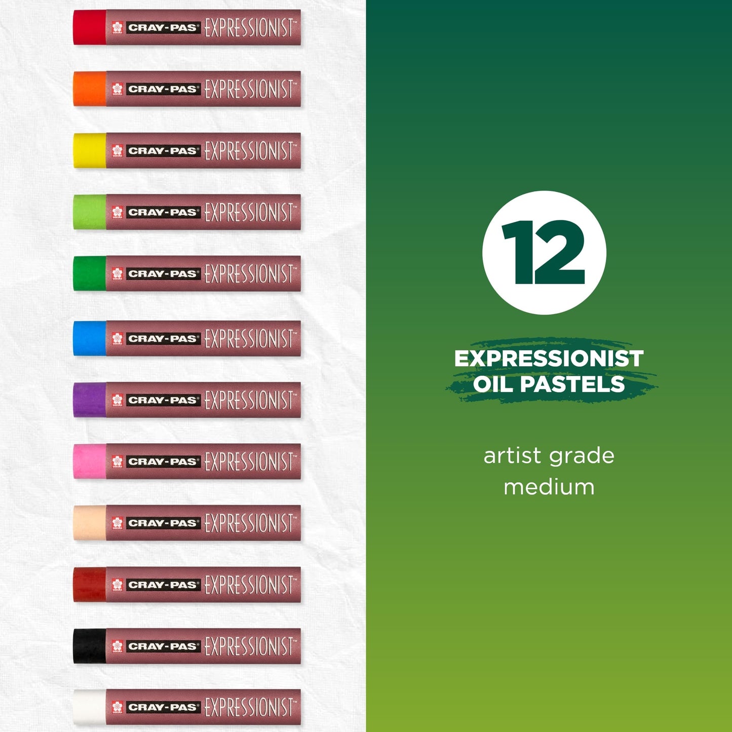 PASTEL AL OLEO SAKURA C12 COLORES 10233