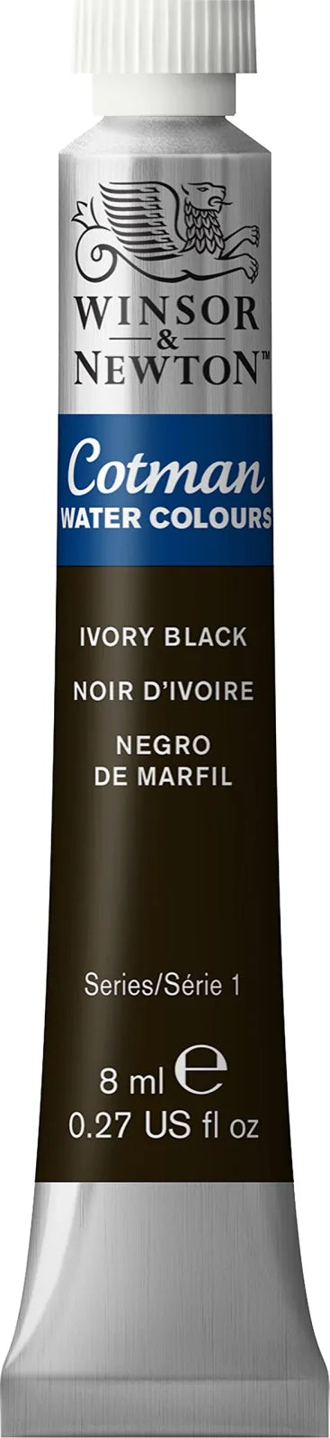 ACUARELA W&N COTMAN 8ML NEGRO MARFIL 331 10408