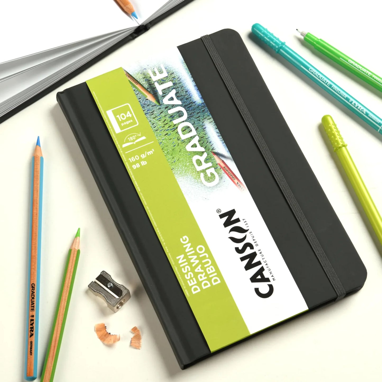BLOCK CANSON GRADUATE DESSIN 10.2X15.2CM. 160G. GS RESISTENTE 104HJ 73715