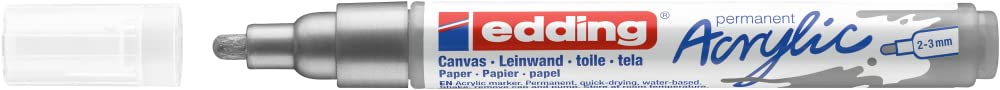 MARCADOR EDDING ACRYLIC 2-3mm PLATA 61-E-5100-923